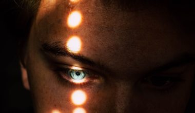 light on eye