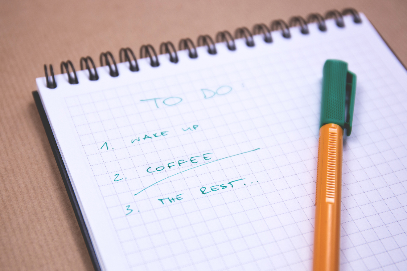 Writing a list of micro-goals